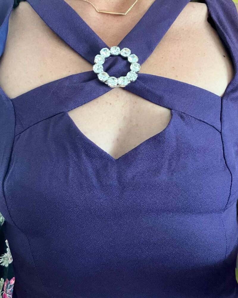 Classy Deep Purple Cocktail Dress - Jessica McClintock